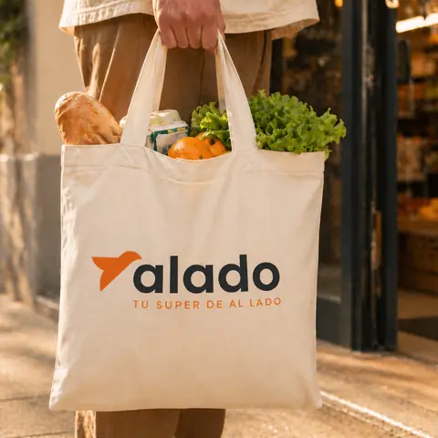 Bolsa de tela de Alado con fruta y verdura