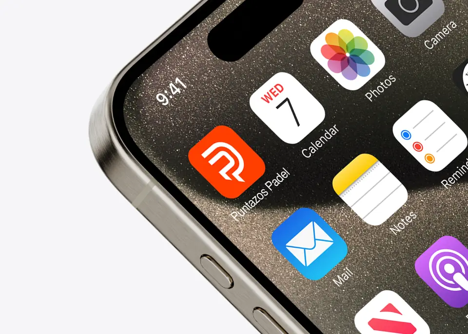 Icono de la app de Puntazos Pádel en la pantalla de un móvil
